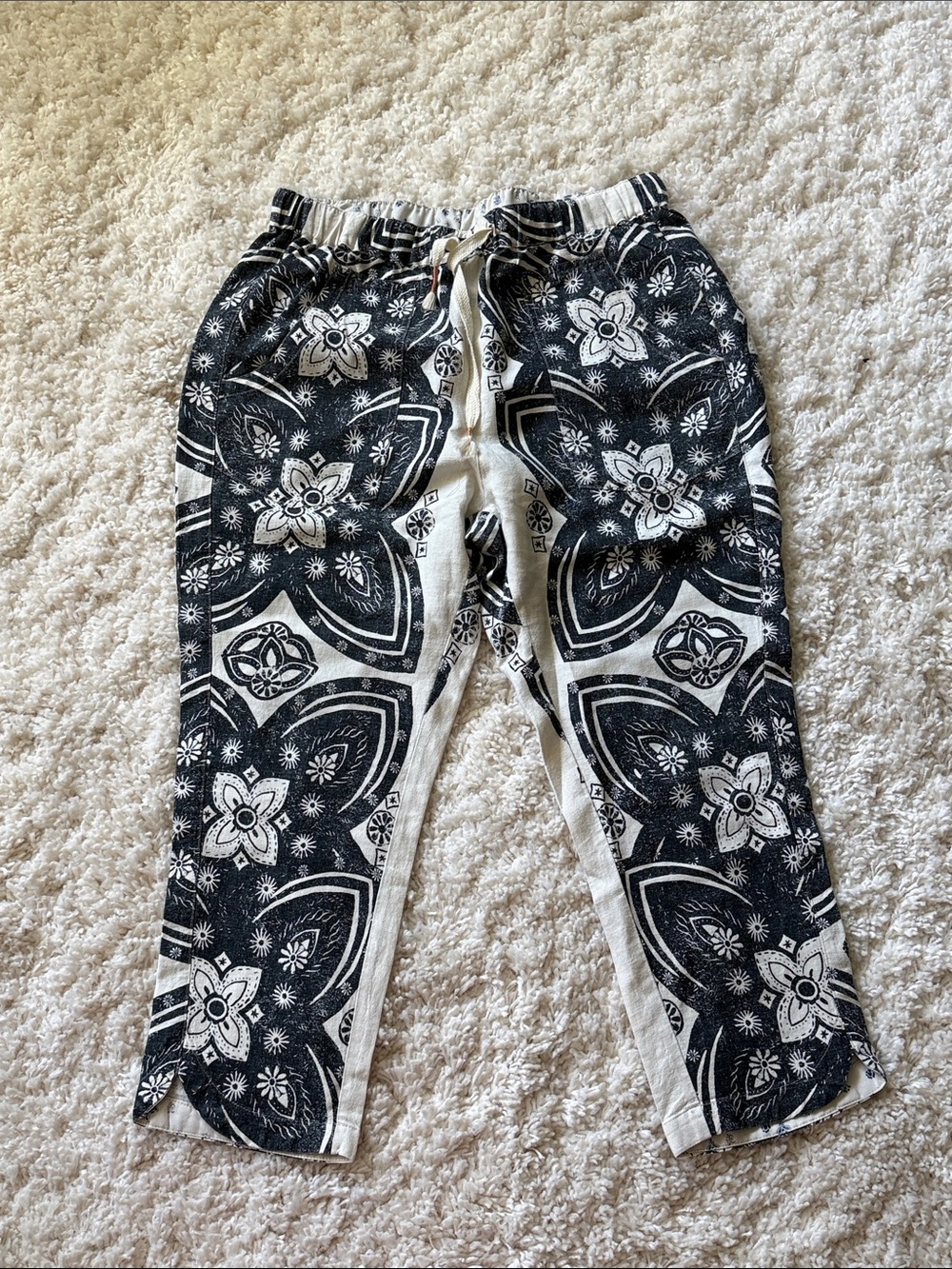 Pilcro Black and White Patterned Joggers